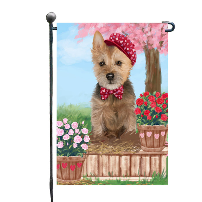 Personalized Rosie 25 Cent Kisses Australian Terrier Dog Custom Garden Flag GFLG64637