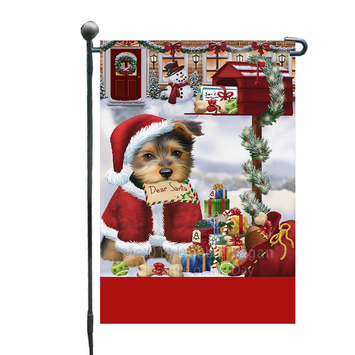 Personalized Happy Holidays Mailbox Australian Terrier Dog Christmas Custom Garden Flags GFLG-DOTD-A59892