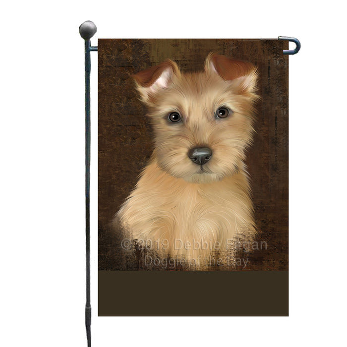 Personalized Rustic Australian Terrier Dog Custom Garden Flag GFLG63413