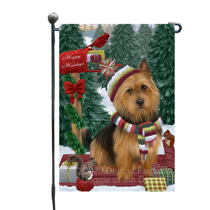 Christmas Woodland Sled Australian Terrier Dog Garden Flags Outdoor Decor for Homes and Gardens Double Sided Garden Yard Spring Decorative Vertical Home Flags Garden Porch Lawn Flag for Decorations GFLG68390