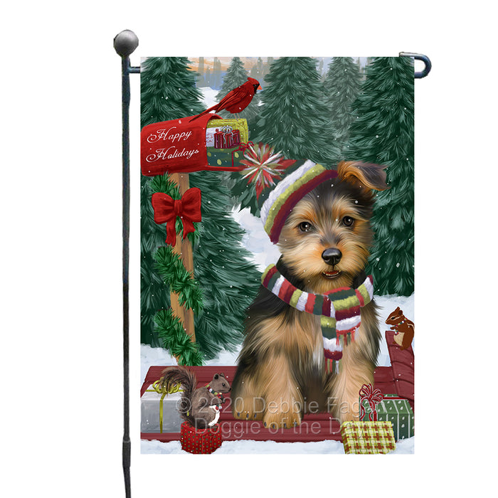 Christmas Woodland Sled Australian Terrier Dog Garden Flags Outdoor Decor for Homes and Gardens Double Sided Garden Yard Spring Decorative Vertical Home Flags Garden Porch Lawn Flag for Decorations GFLG68391
