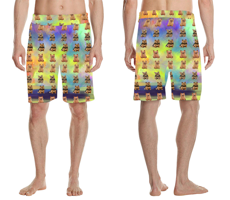 Paradise Wave Australian Terrier Dogs All Over Print Men's Casual Shorts