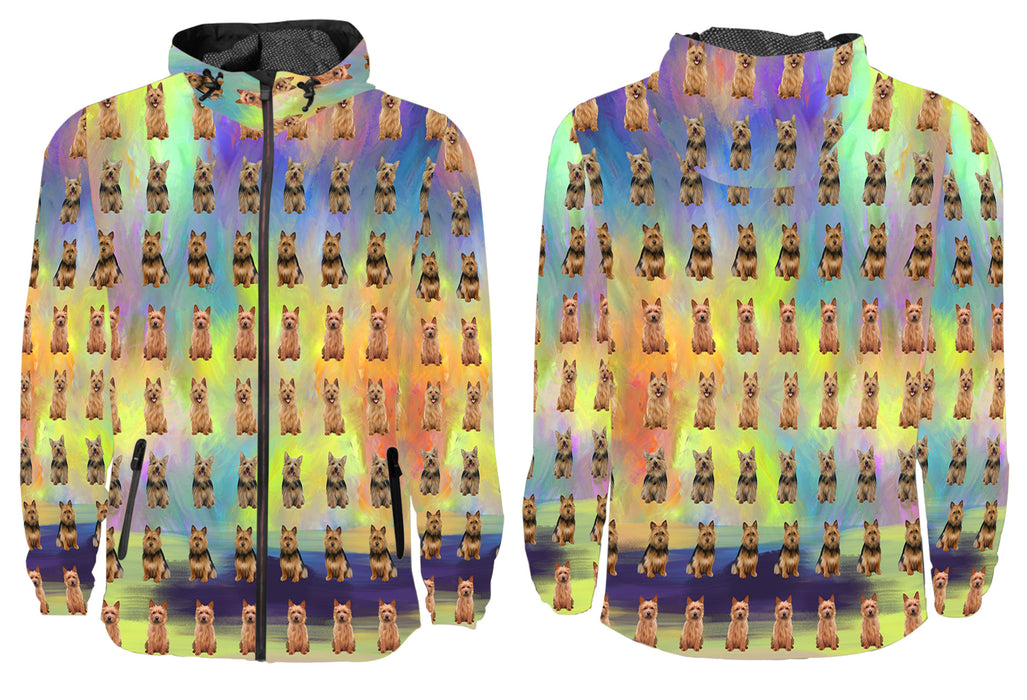 Paradise Wave Australian Terrier Dogs All Over Print Windbreaker for Men