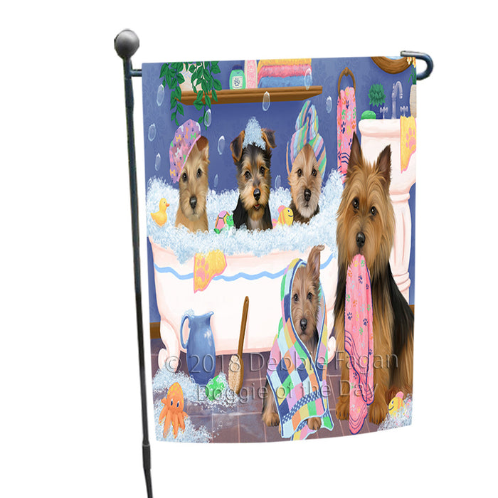 Rub A Dub Dogs In A Tub Australian Terriers Dog Garden Flag GFLG57386