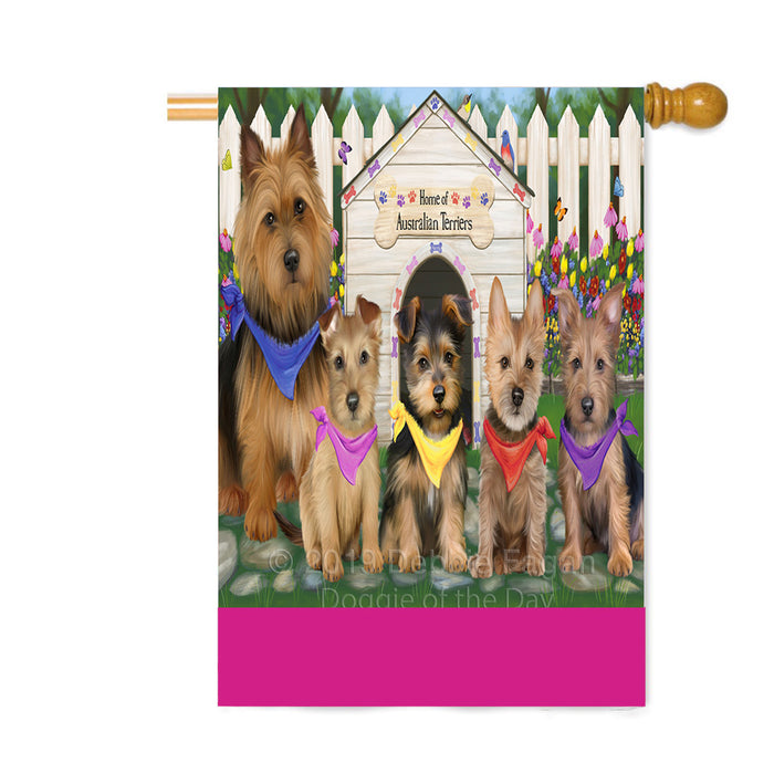 Personalized Spring Dog House Australian Terrier Dogs Custom House Flag FLG-DOTD-A62785