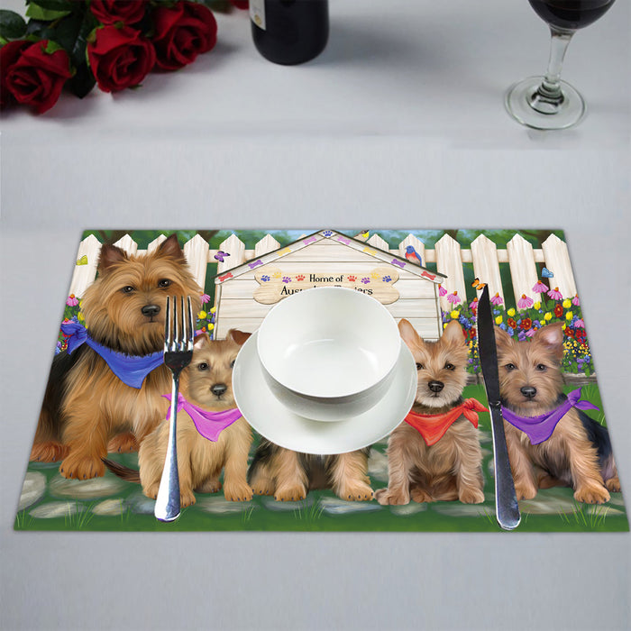 Spring Dog House Australian Terrier Dogs Placemat