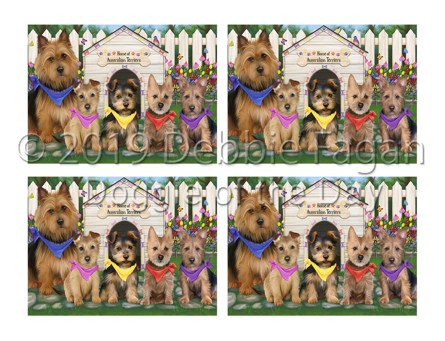 Spring Dog House Australian Terrier Dogs Placemat