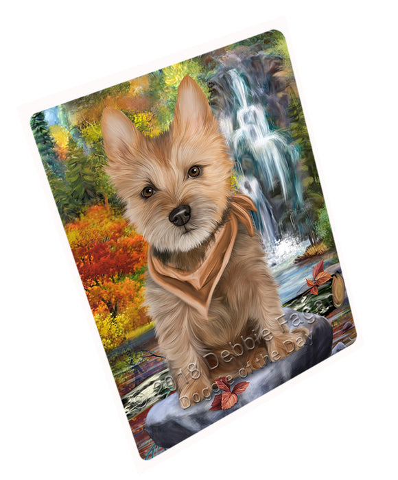 Scenic Waterfall Australian Terrier Dog Cutting Board C54471