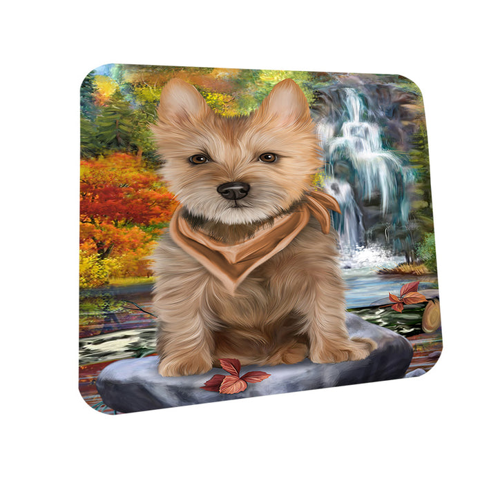Scenic Waterfall Australian Terrier Dog Coasters Set of 4 CST50108