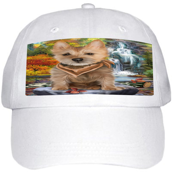 Scenic Waterfall Australian Terrier Dog Ball Hat Cap HAT54180