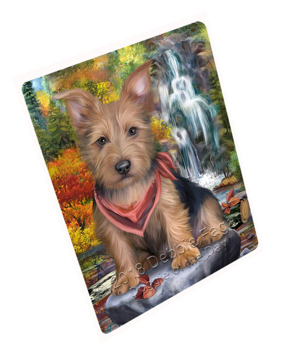 Scenic Waterfall Australian Terrier Dog Cutting Board C54474