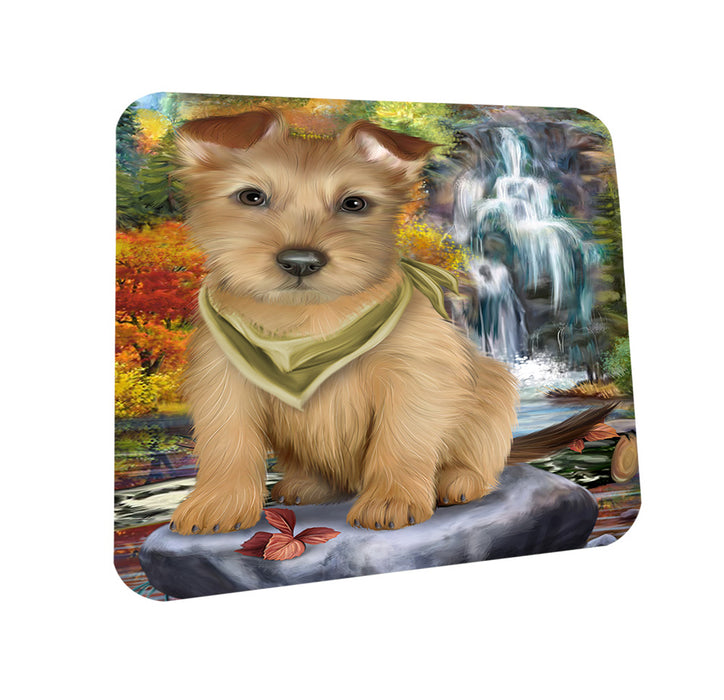 Scenic Waterfall Australian Terrier Dog Coasters Set of 4 CST50110