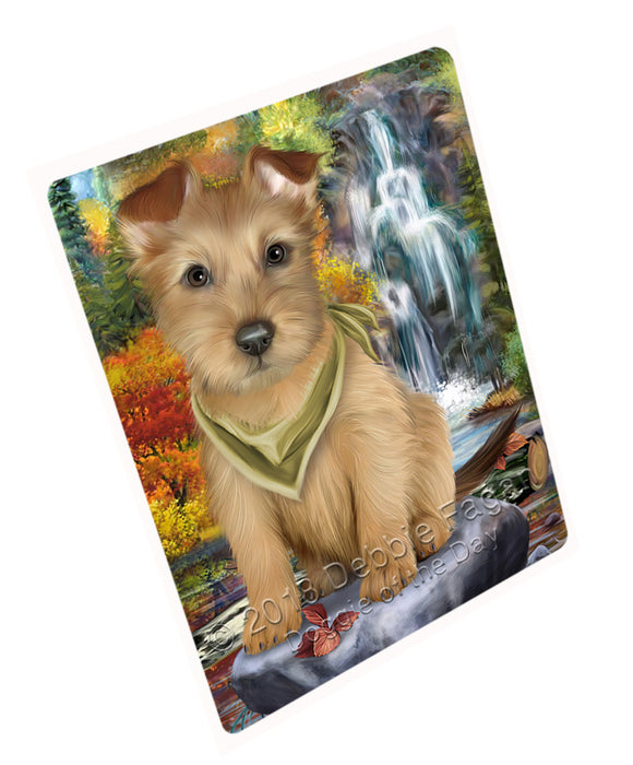 Scenic Waterfall Australian Terrier Dog Cutting Board C54477