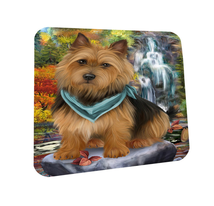 Scenic Waterfall Australian Terrier Dog Coasters Set of 4 CST50111