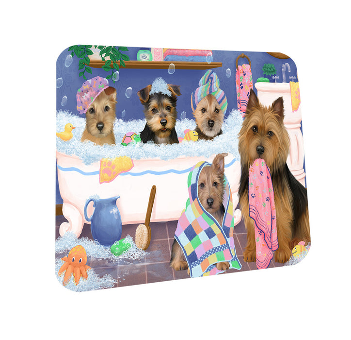 Rub A Dub Dogs In A Tub Australian Terriers Dog Coasters Set of 4 CST56716