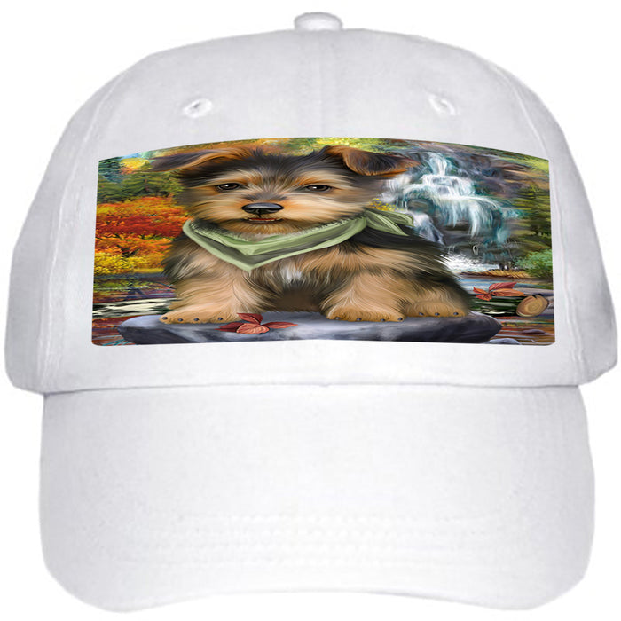 Scenic Waterfall Australian Terrier Dog Ball Hat Cap HAT54174