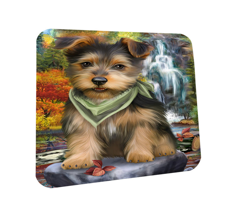 Scenic Waterfall Australian Terrier Dog Coasters Set of 4 CST50106