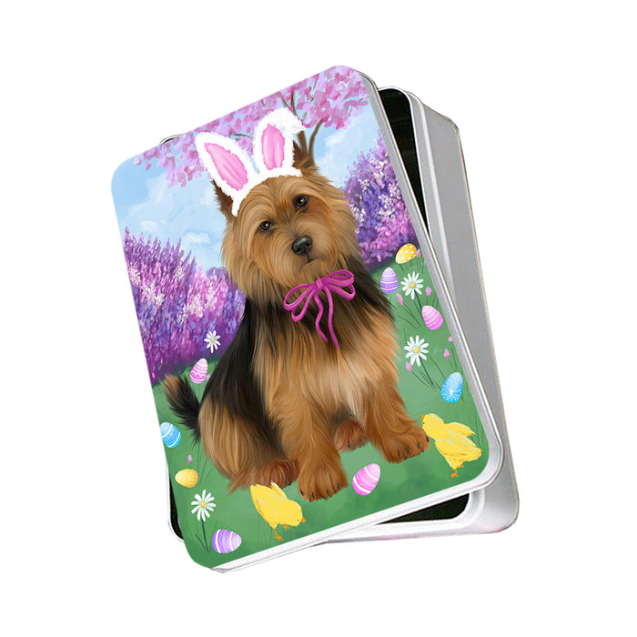 Easter Holiday Australian Terrier Dog Photo Storage Tin PITN56812
