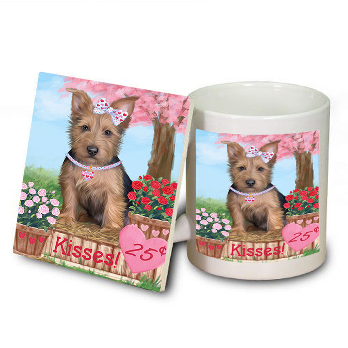 Rosie 25 Cent Kisses Australian Terrier Dog Mug and Coaster Set MUC55795