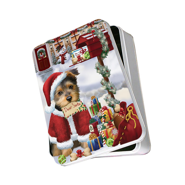 Australian Terrier Dog Dear Santa Letter Christmas Holiday Mailbox Photo Storage Tin PITN53519