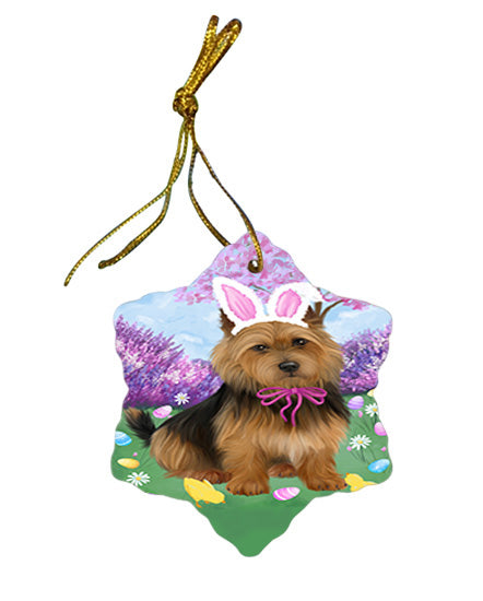 Easter Holiday Australian Terrier Dog Star Porcelain Ornament SPOR57270