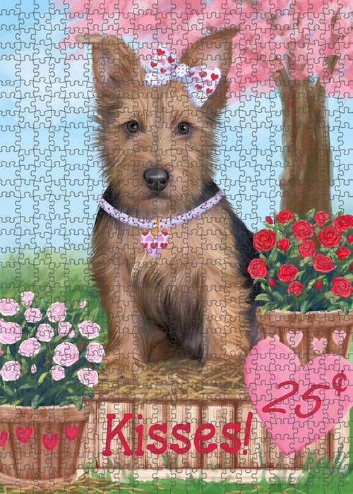 Rosie 25 Cent Kisses Australian Terrier Dog Puzzle with Photo Tin PUZL91416