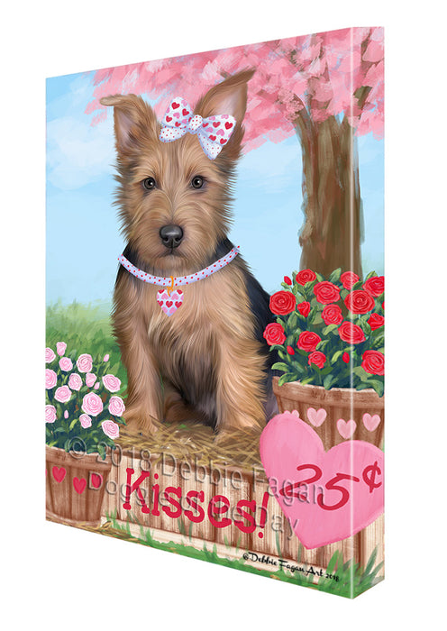 Rosie 25 Cent Kisses Australian Terrier Dog Canvas Print Wall Art Décor CVS124451