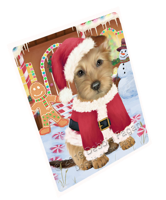 Christmas Gingerbread House Candyfest Australian Terrier Dog Large Refrigerator / Dishwasher Magnet RMAG99210