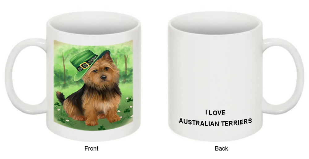 St. Patricks Day Irish Portrait Australian Terrier Dog Coffee Mug MUG52371