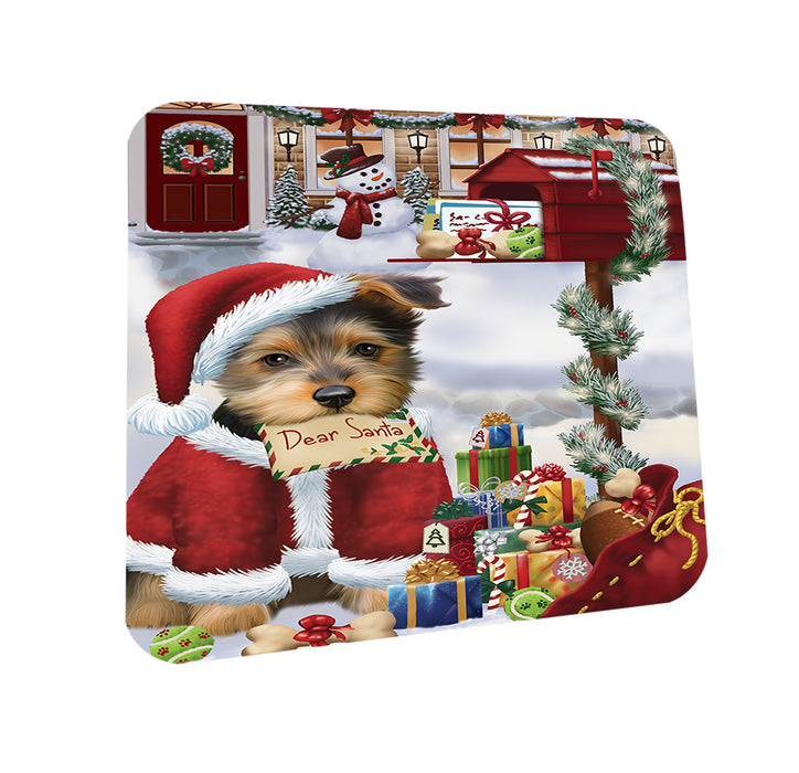 Australian Terrier Dog Dear Santa Letter Christmas Holiday Mailbox Coasters Set of 4 CST53477
