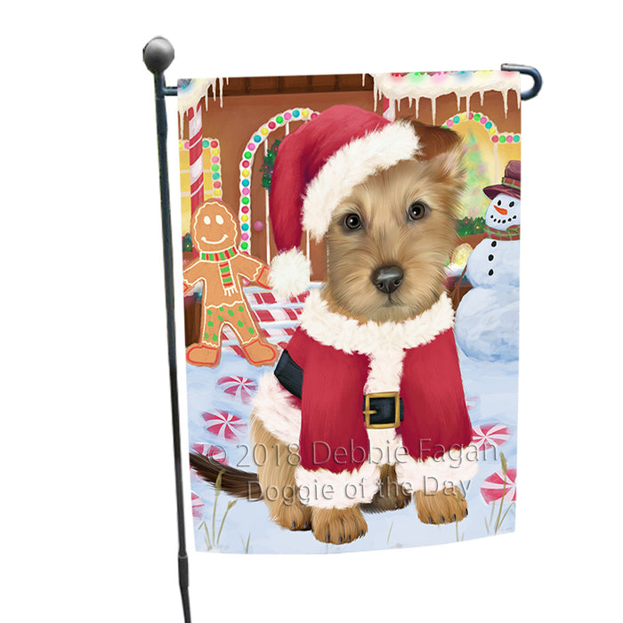 Christmas Gingerbread House Candyfest Australian Terrier Dog Garden Flag GFLG56705
