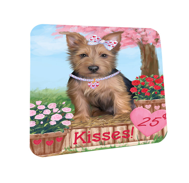 Rosie 25 Cent Kisses Australian Terrier Dog Coasters Set of 4 CST55761