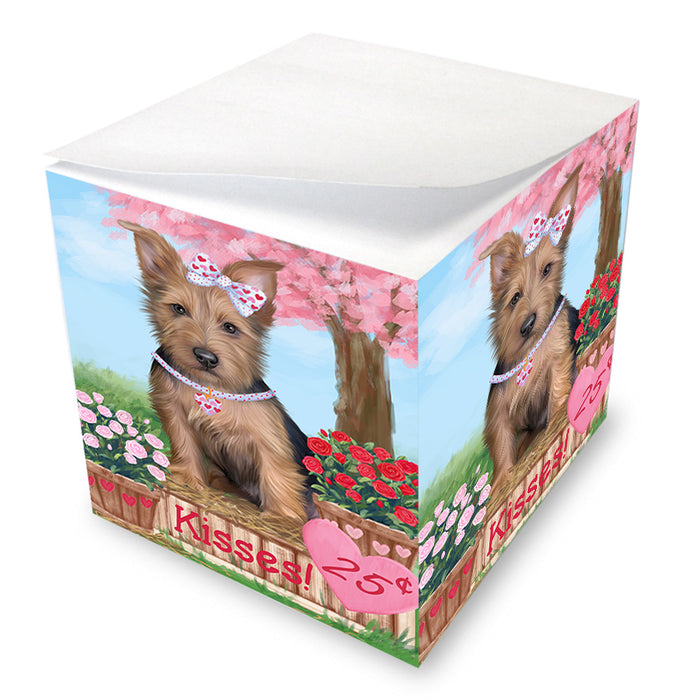 Rosie 25 Cent Kisses Australian Terrier Dog Note Cube NOC53875