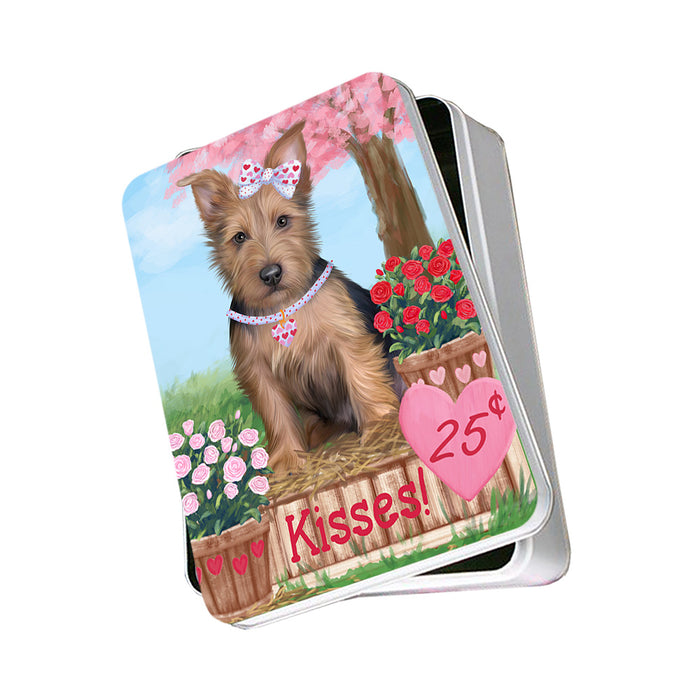 Rosie 25 Cent Kisses Australian Terrier Dog Photo Storage Tin PITN55746
