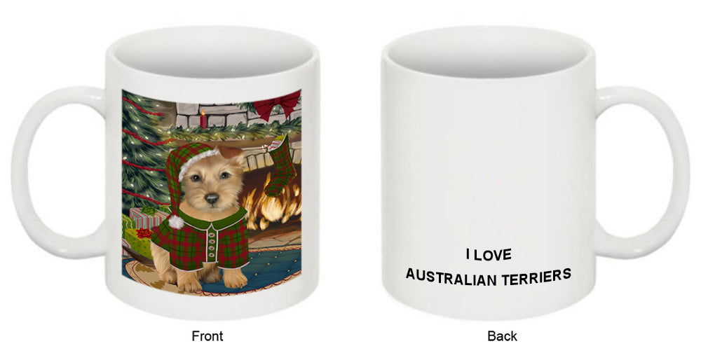 The Stocking was Hung Australian Terrier Dog Coffee Mug MUG50583