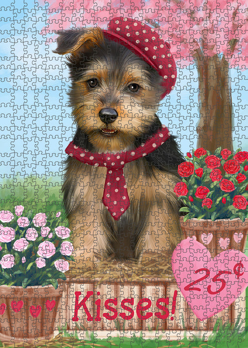 Rosie 25 Cent Kisses Australian Terrier Dog Puzzle with Photo Tin PUZL91420