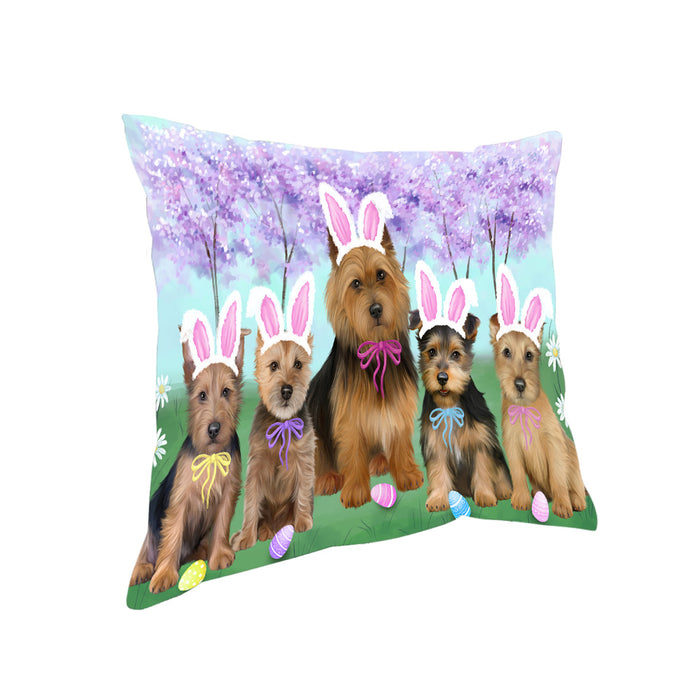 Easter Holiday Australian Terriers Dog Pillow PIL81888