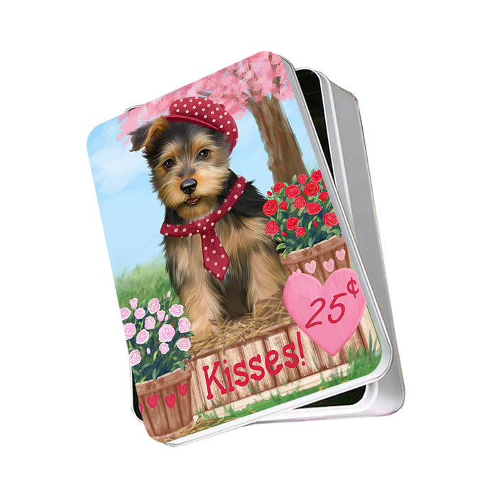 Rosie 25 Cent Kisses Australian Terrier Dog Photo Storage Tin PITN55747