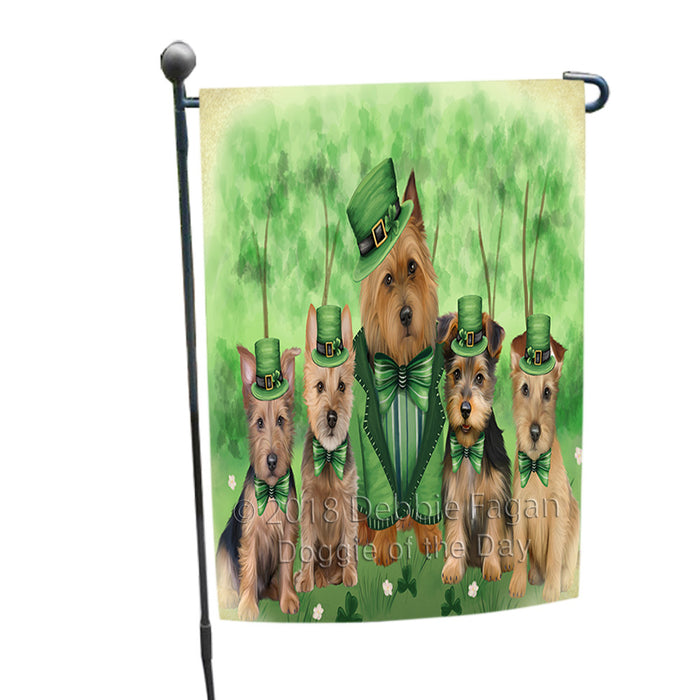 St. Patricks Day Irish Portrait Australian Terrier Dogs Garden Flag GFLG64942