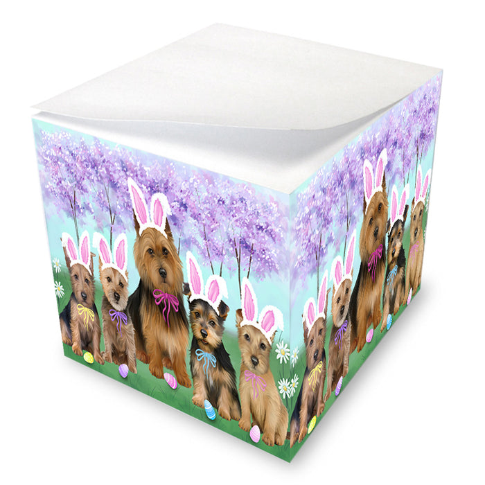 Easter Holiday Australian Terriers Dog Note Cube NOC54987