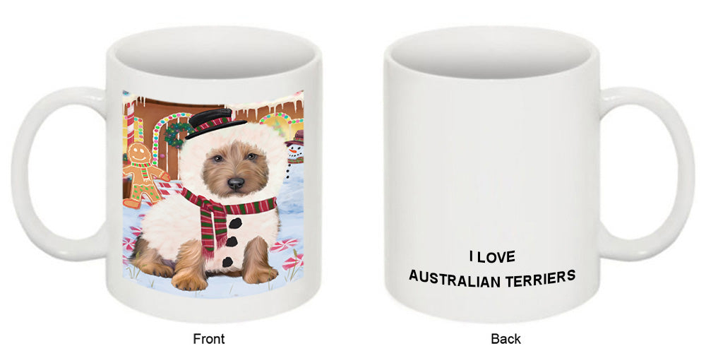 Christmas Gingerbread House Candyfest Australian Terrier Dog Coffee Mug MUG51556