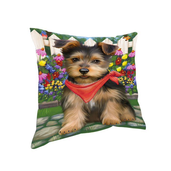 Spring Floral Australian Terrier Dog Pillow PIL65080