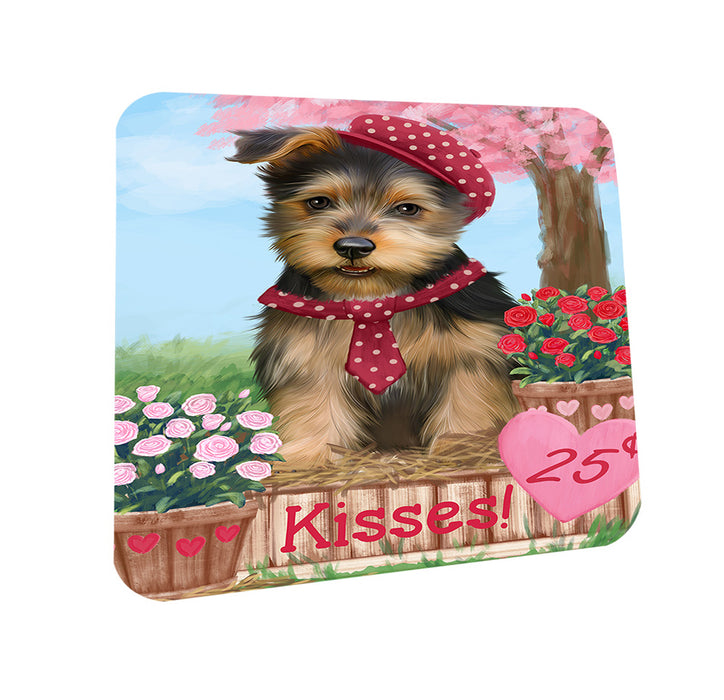 Rosie 25 Cent Kisses Australian Terrier Dog Coasters Set of 4 CST55762