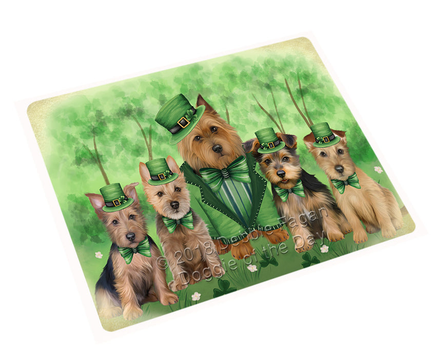 St. Patricks Day Irish Portrait Australian Terrier Dogs Refrigerator / Dishwasher Magnet RMAG104256
