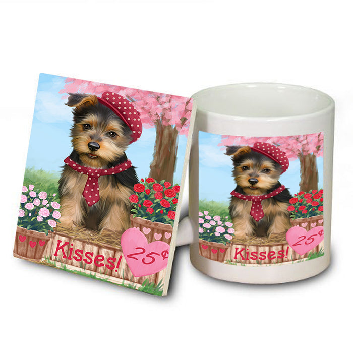 Rosie 25 Cent Kisses Australian Terrier Dog Mug and Coaster Set MUC55796