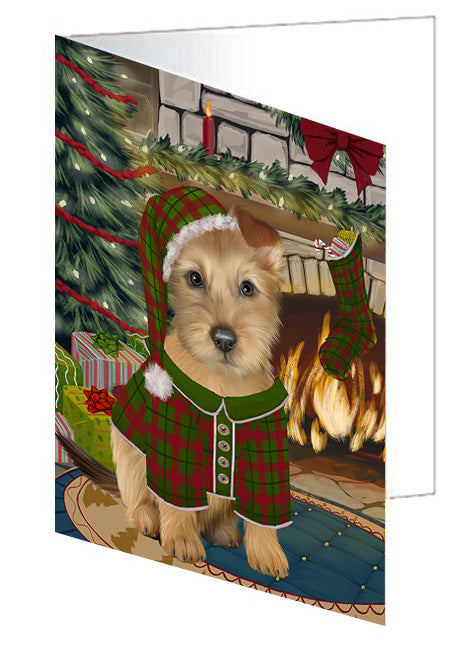 The Stocking was Hung Great Pyrenee Dog Handmade Artwork Assorted Pets Greeting Cards and Note Cards with Envelopes for All Occasions and Holiday Seasons GCD70493