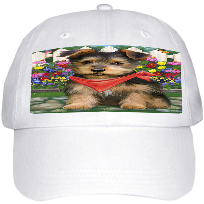 Spring Floral Australian Terrier Dog Ball Hat Cap HAT60426