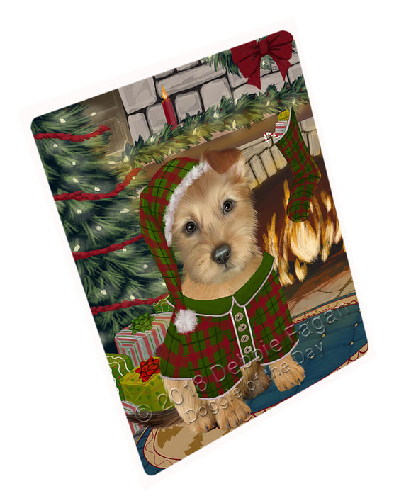 The Stocking was Hung Australian Terrier Dog Magnet MAG70692 (Small 5.5" x 4.25")