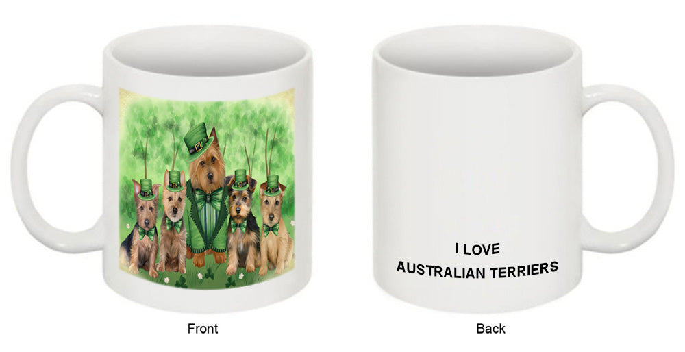 St. Patricks Day Irish Portrait Australian Terrier Dogs Coffee Mug MUG52372