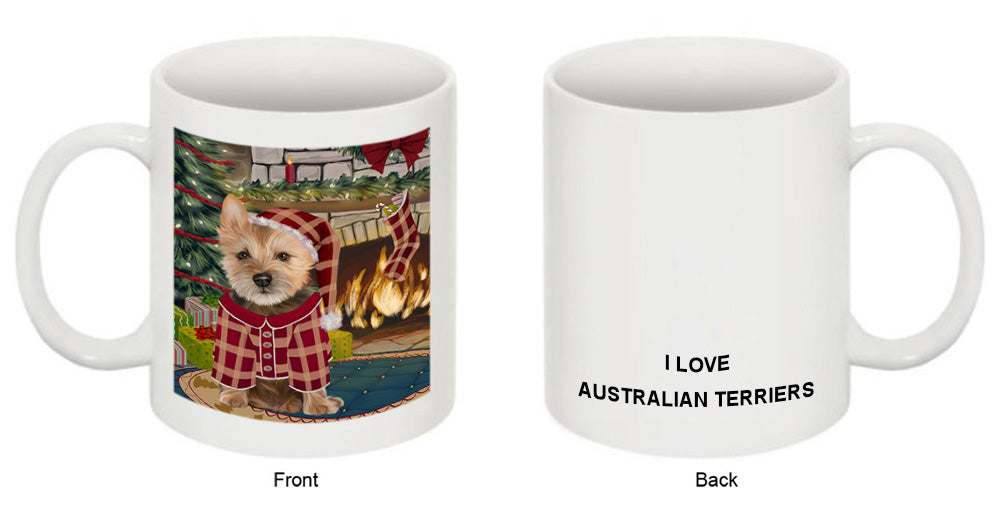 The Stocking was Hung Australian Terrier Dog Coffee Mug MUG50584